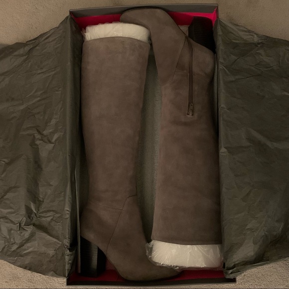🆕Vince Camuto Sashe Slouch Grey High Shaft Boots - Picture 2 of 12